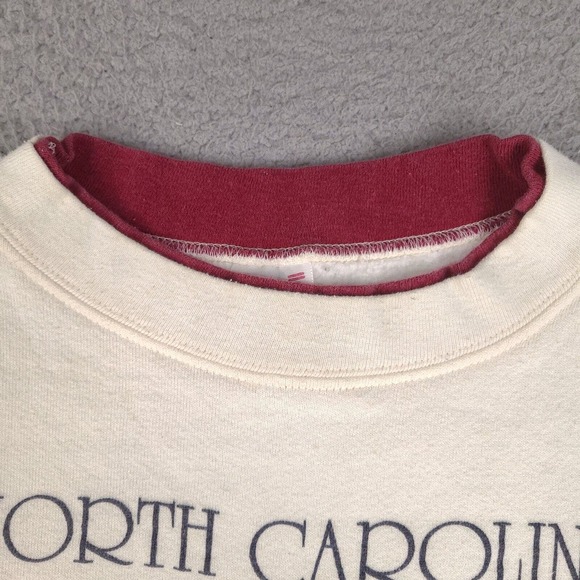 Vintage 1992 Alore North Carolina Sweatshirt Adult XL White Tarheel USA Made - Picture 7 of 16